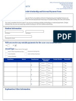 Columbia University Outside Scholarship and External Payment Form PDF