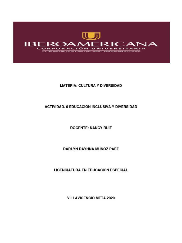 Inclusión Educativa y Diversidad en Aula | PDF | Inclusión (Educación ...