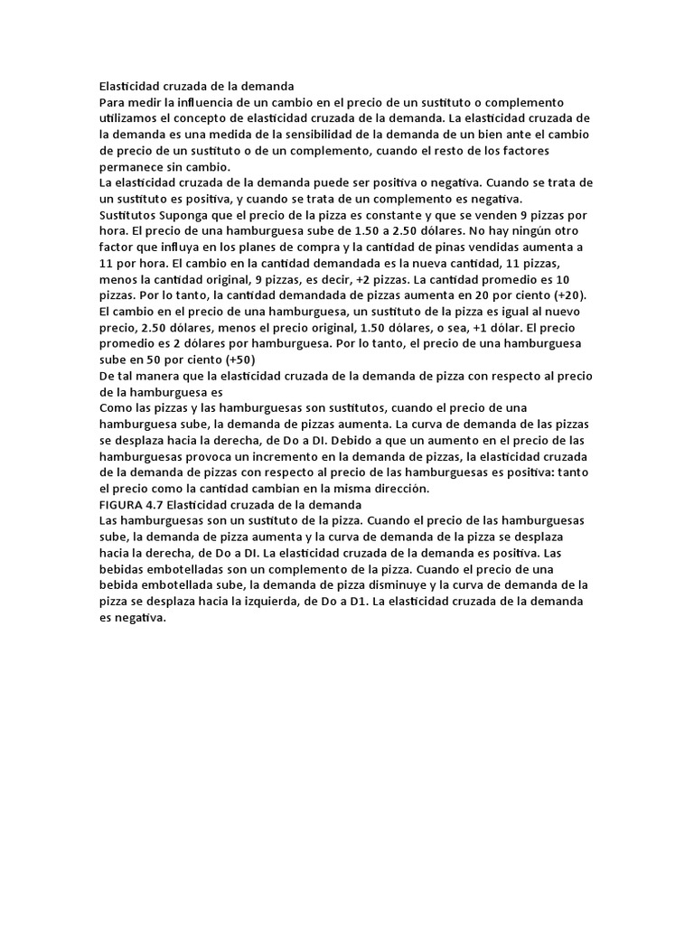 Elasticidad cruzada de la demanda explicada | PDF | Elasticidad ...