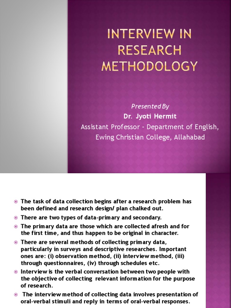 Interviews In Research Methodology | PDF | Interview | Qualitative Research