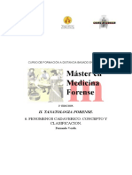 Fenomenos Cadaverico. Concepto Y Clasificacion.: Ii. Tanatologia Forense