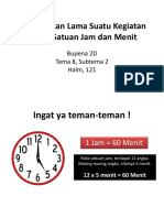 Menyatakan Lama Suatu Kegiatan Dalam Satuan Jam Dan