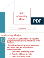 8085 Addressing Modes: Dayanand K