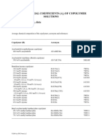 Second Virial Coefficients (A) of Copolymer Solutions 7.1. Experimental A Data