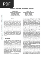 Quantum Cryptography With Imperfect Apparatus