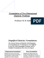 Formulation of 2D Plane Stress Problem