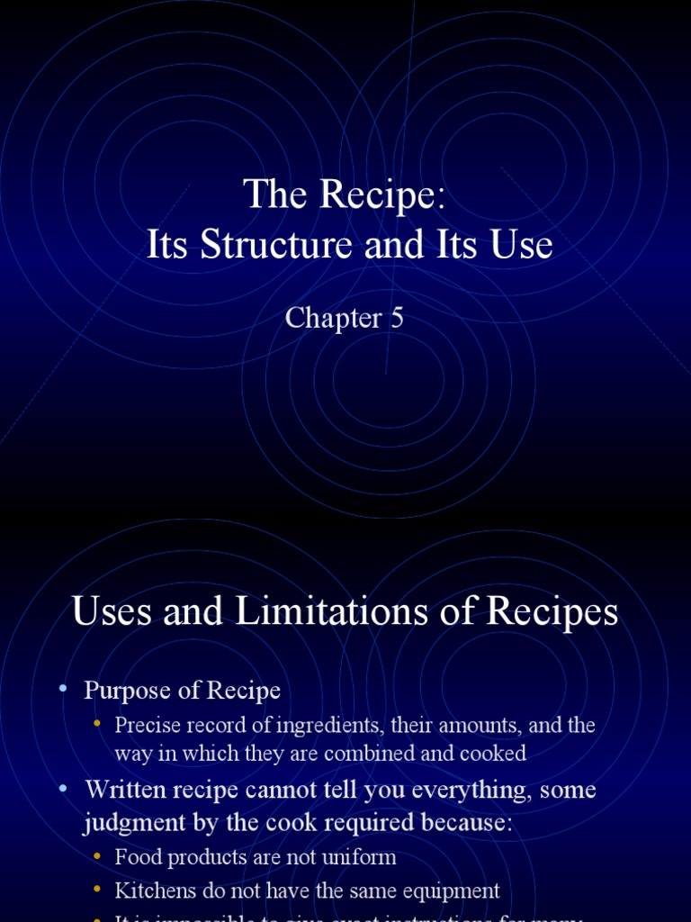 Standardized Recipe Structure Explained | PDF | Ounce | Cooking