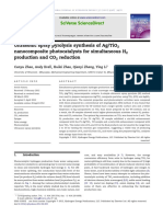 Ultrasonic Spray Pyrolysis Synthesis of Ag/TiO2 Nanocomposite Photocatalysts For Simultaneous H2 Production and CO2 Reduction