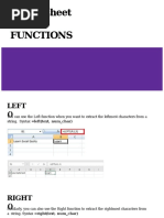 Spreadsheet Text Functions