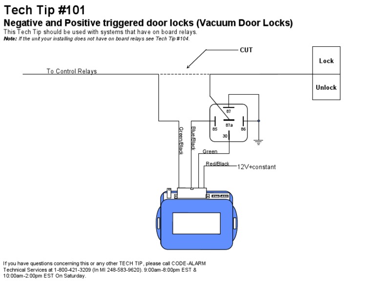 Tech Tip 101 Negative and Positive Triggered Door Locks Vacuum Door