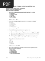 Chapter 18: Allocation of Support Activity Costs and Joint Costs