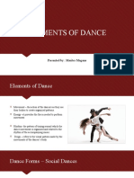 Elements of Dance: Presented By: Marites Magana