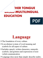 Mother Tongue Based-Multilingual Education