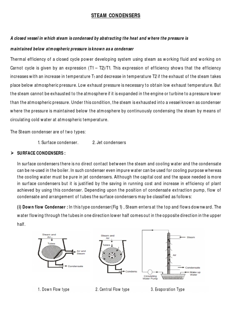 Steam Condensers PDF Steam Jet Engine