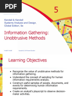 Information Gathering: Unobtrusive Methods: Kendall & Kendall Systems Analysis and Design, Global Edition, 9e