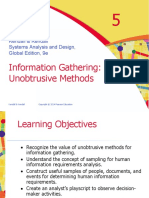 Information Gathering: Unobtrusive Methods: Kendall & Kendall Systems Analysis and Design, Global Edition, 9e