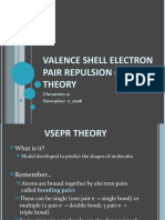 Valence Shell Electron Pair Repulsion (Vsepr) Theory: Chemistry 11 November 7, 2008