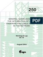250 General Guidelines For The Integration of A New Underground Cable System in The Network