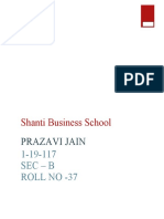 Shanti Business School: Prazavi Jain