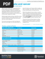 Protein Intake and Cancer: Information For Patients and Carers