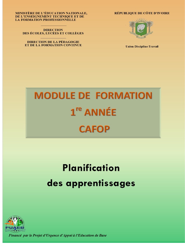 Plan De Travail Pédagogie Institutionnelle Collège Français Outils Schéma Planification Des Apprenttissages | PDF | Planification | Pédagogie
