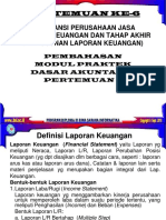 Pertemuan Ke-6: Akuntansi Perusahaan Jasa (Laporan Keuangan Dan Tahap Akhir Penyusunan Laporan Keuangan)