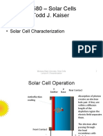 EE580 - Solar Cells Todd J. Kaiser: - Lecture 08 - Solar Cell Characterization