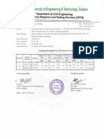 Column, Beam, Slab Core Test Report