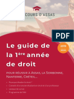 Le Guide de La1 Année de Droit: Pour Réussir À Assas, La Sorbonne, Nanterre, Créteil