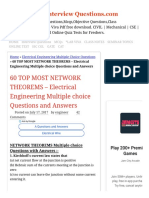 60 TOP NETWORK THEOREMS Multiple Choice Questions and Answers