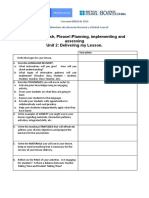 Module. English, Please!:Planning, Implementing and Assessing Unit 2: Delivering My Lesson