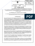 Decreto 294 Del 27 de Febrero de 2020