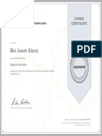 Mai Issam Alaraj: Course Certificate