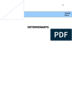 Determinants Module Overview