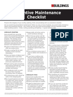 Preventive Maintenance Checklist