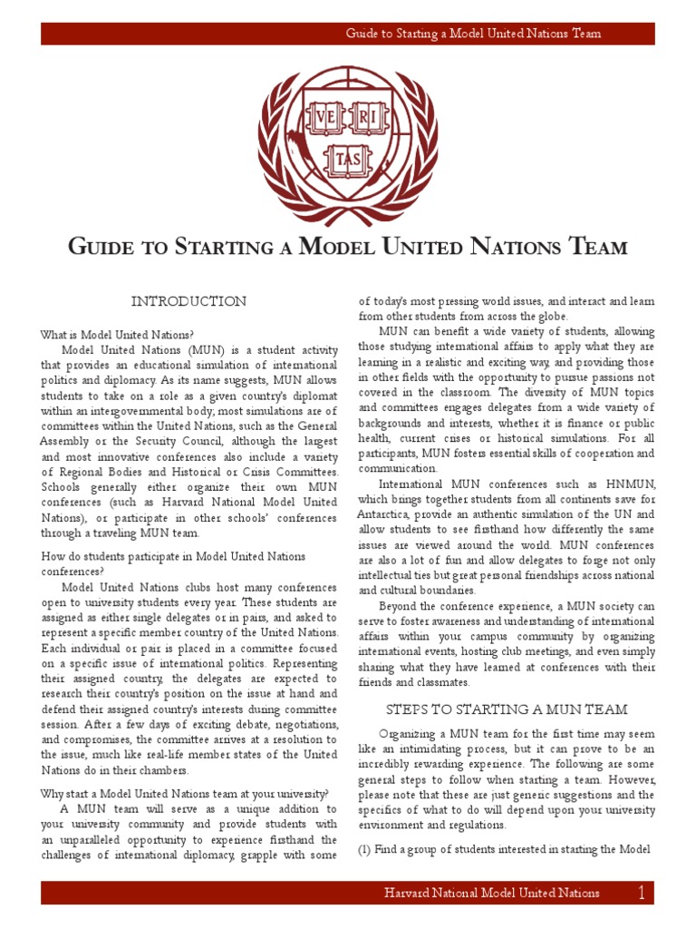 HNMUN Guide To Starting A MUN Team 2021 PDF | PDF | Presidents Of The ...
