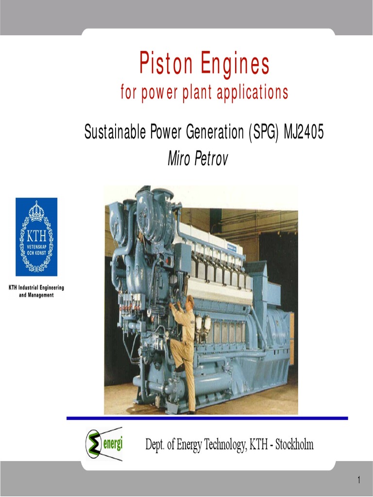 Piston Engines For Power Applications | PDF | Internal Combustion ...