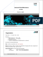 Advanced Fluid Mechanics: SS 2020 Prof. Dr. O. Eiff