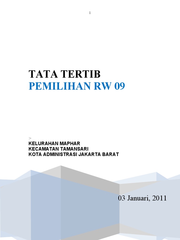 Tata Cara Pemilihan Rw Tertib Tata Pemilihan Blog Chara - Riset