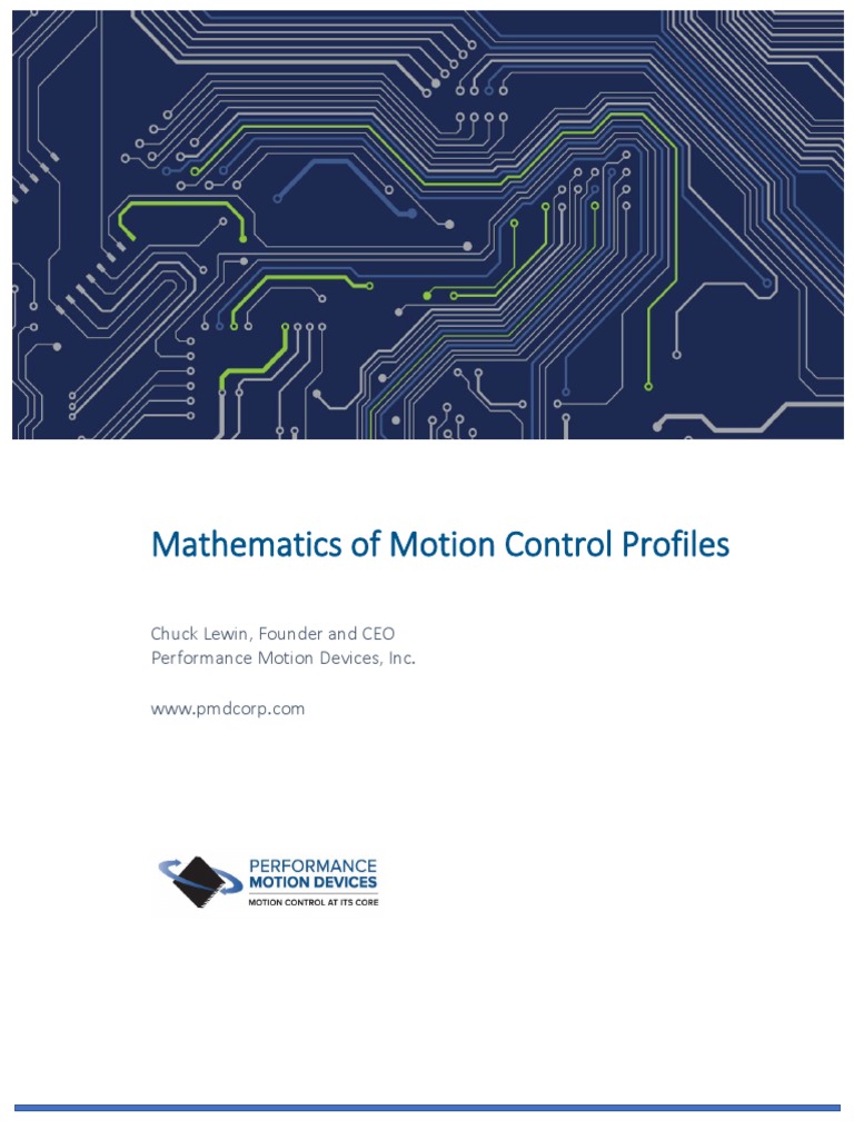 Mathematics of Motion Profiles Pmdcorp | PDF | Acceleration | Electric ...