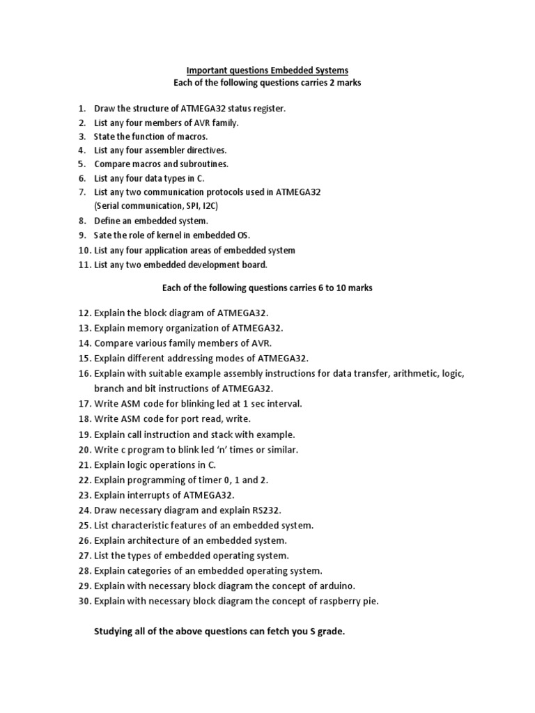 Important Questions ES | PDF