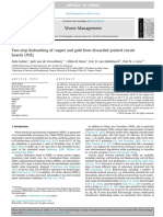 Two-Step Bioleaching of Copper and Gold From Discarded Printed Circuit Boards (PCB) PDF