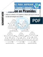 Ficha de Adición en Pirámides para Primero de Primaria PDF