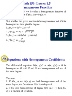 Lesson 1.5 - DE With Homogeneous Coefficients