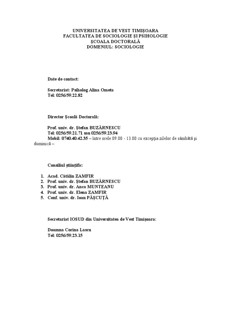 Ghid Scoala Doctorala | PDF