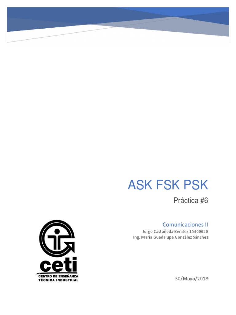 Modulación PSK en Comunicaciones Digitales | PDF | Modulación ...