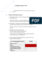 Learning Continuity Plan