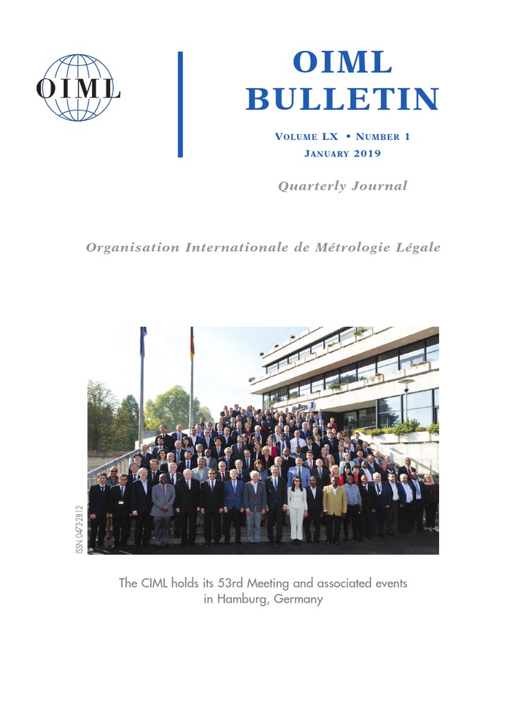 Oiml Bulletin: Quarterly Journal | PDF | International System Of Units ...