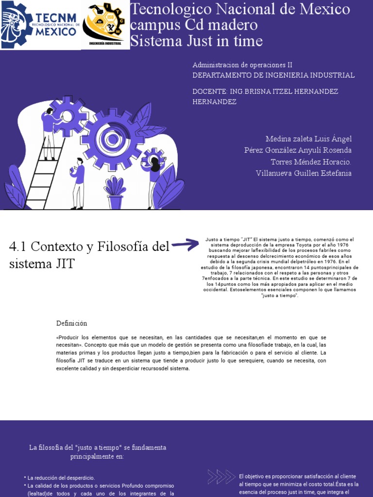 Sistema Just in Time | PDF | Lean Manufacturing | Calidad (comercial)