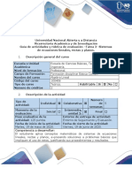Guía de Actividades y Rubrica de Evaluación - Tarea 2 - Sistemas de Ecuaciones Lineales, Rectas, Planos y Espacios Vectoriales PDF